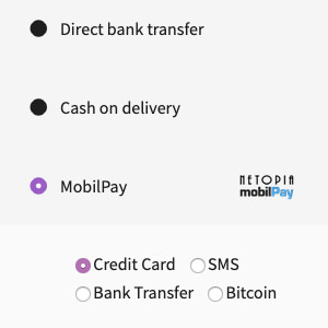 Front-end mobilPay payment method