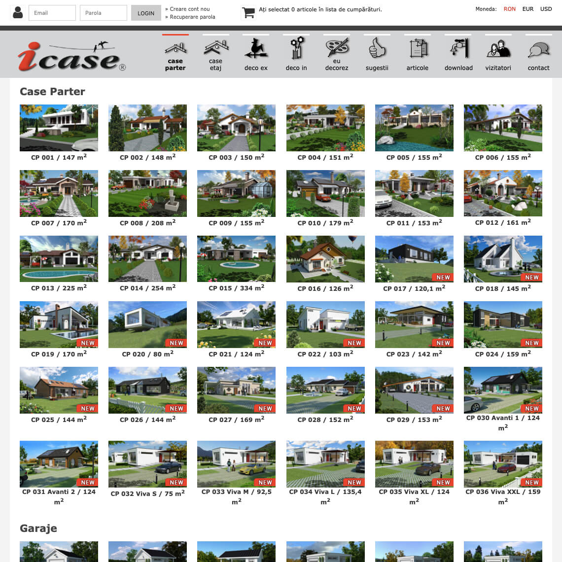 Houses/residential projects listing
