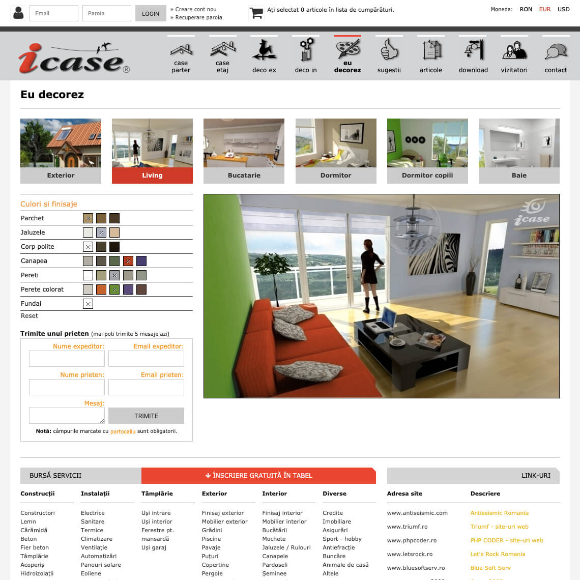Interior design online customizer